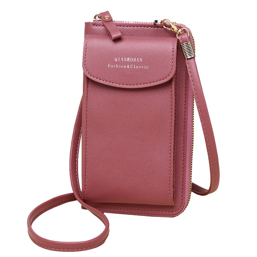  New Women's Crossbody Mobile Phone Bag Wholesale Large Capacity Multifunctional Solid Color Fashion Simple Shoulder Small Bag