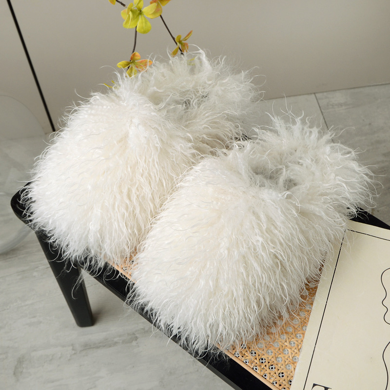 Amazon foreign trade winter new imitation beach wool slippers fashion warm cotton home cross-border Mao Mao slippers women Amazon foreign trade winter new imitation beach wool slippers fashion warm cotton home cross-border Mao Mao slippers women