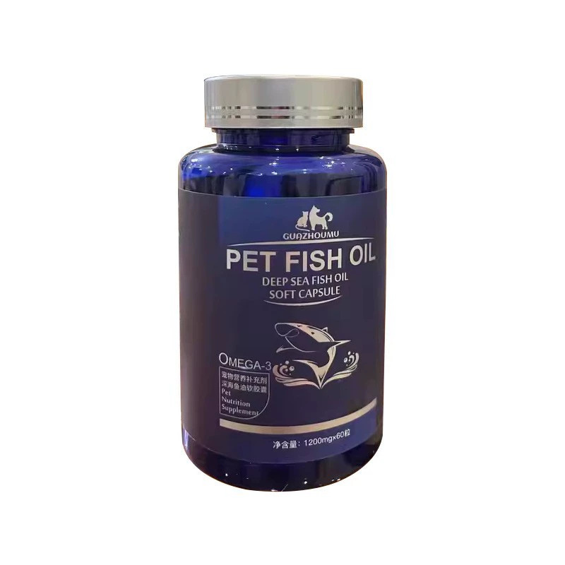Aceite de pescado de aguas profundas para gatos, perros y perros, cuidado de la piel de belleza especial para mascotas, cápsulas de lecitina anti-caída de pelo, aceite de hígado de bacalao