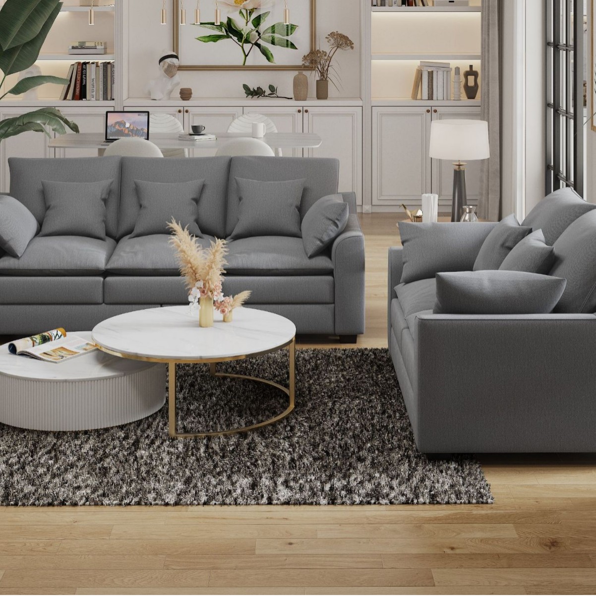 Estilo japonés sofá de cuero nórdico pequeño estilo simple moderno de sala de estar de tres personas sofá artístico de cuero image 3
