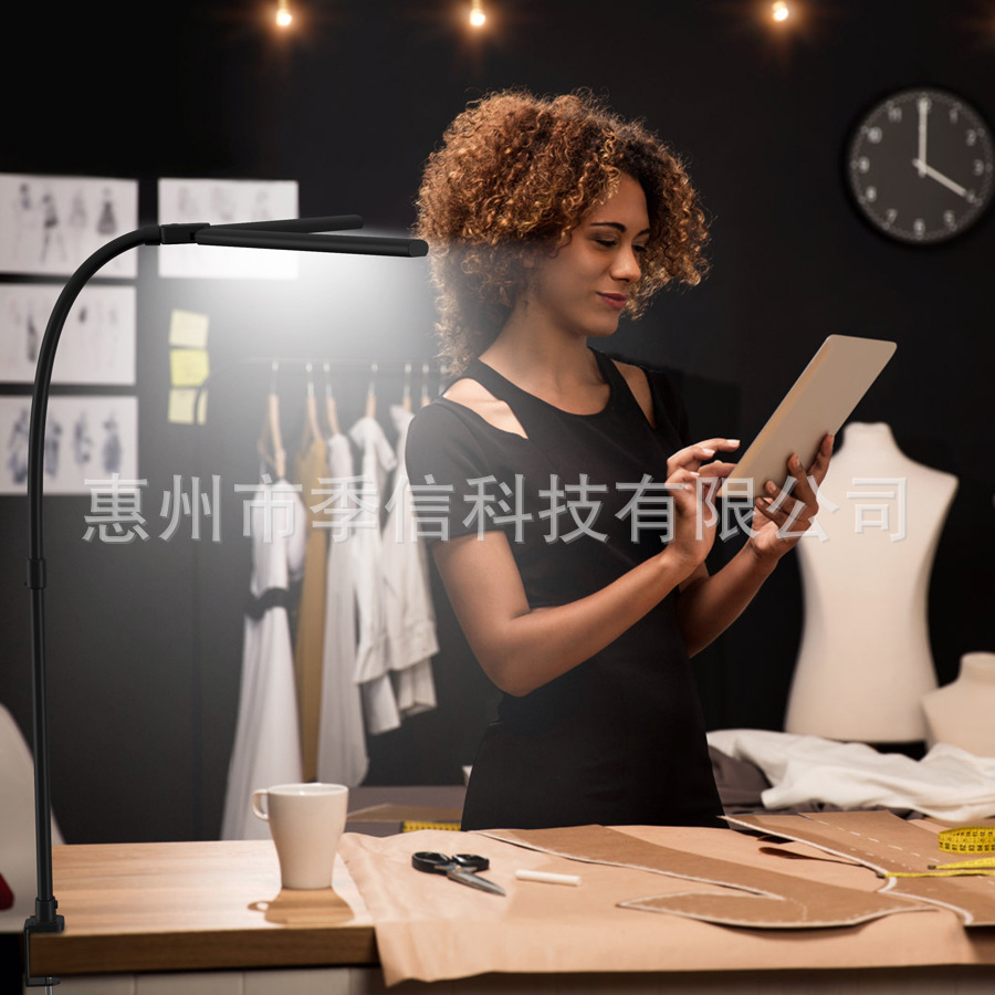 工程台灯 LED高亮夹子台灯阅读学习夹子灯24W书桌办公卧室工作灯