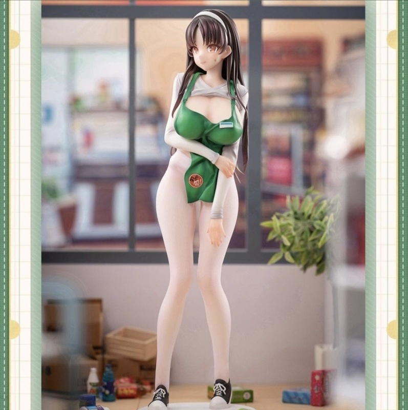美少女营业花宫茉莉二次元温柔桌面摆件动漫店员小姐机箱手办模型|undefined