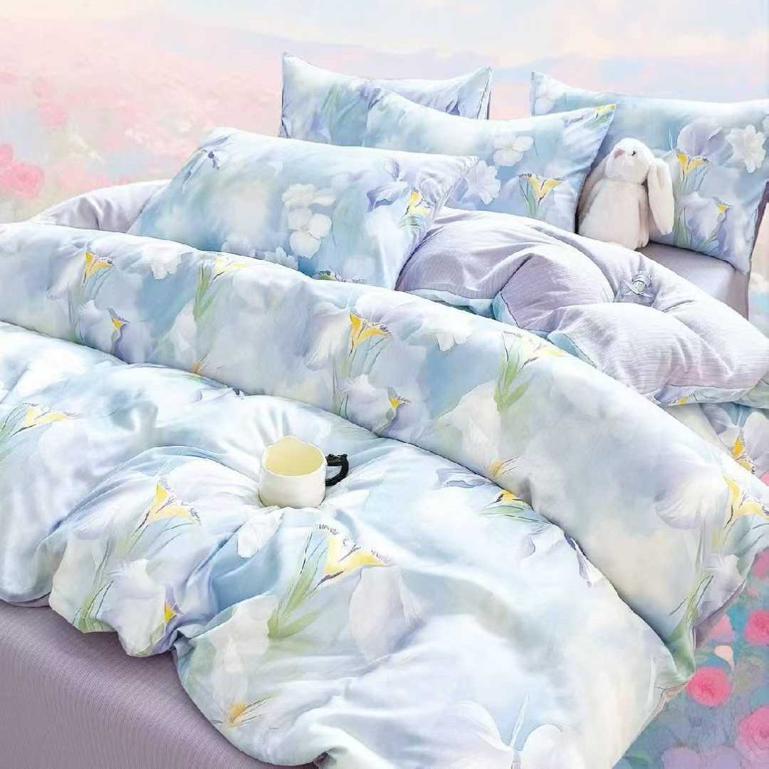 Effie Bear Flowers Dream Bed Four-Piece Set Quilt Cover Sheet Pillowcase Business Event Membership Gift Wholesale