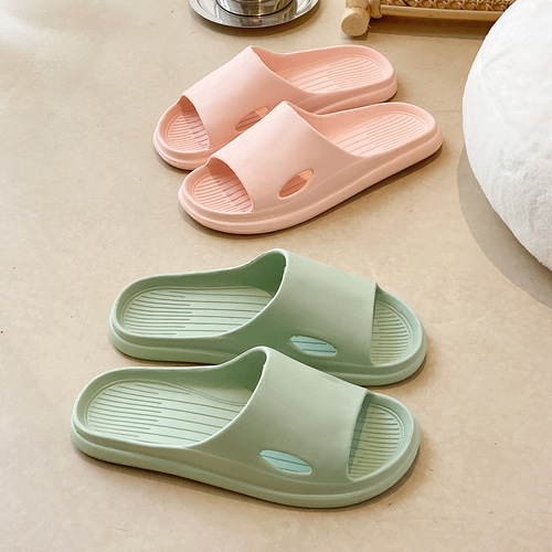 Home slippers for women summer indoor household Korean version couple bathroom bath soft bottom men's slippers non-slip mute