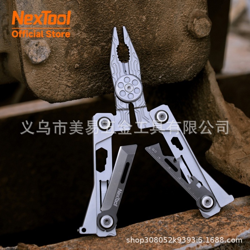 银色刀片EDC工具14合1便携式钳子多工具螺丝刀扳手钳子的手动工具|undefined
