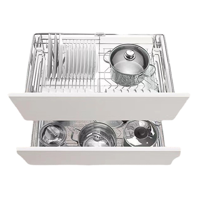 En stock cesta extraíble cesta de condimento de doble capa cesta extraíble de acero inoxidable armario de cocina cajón estante plato cesta de almacenamiento