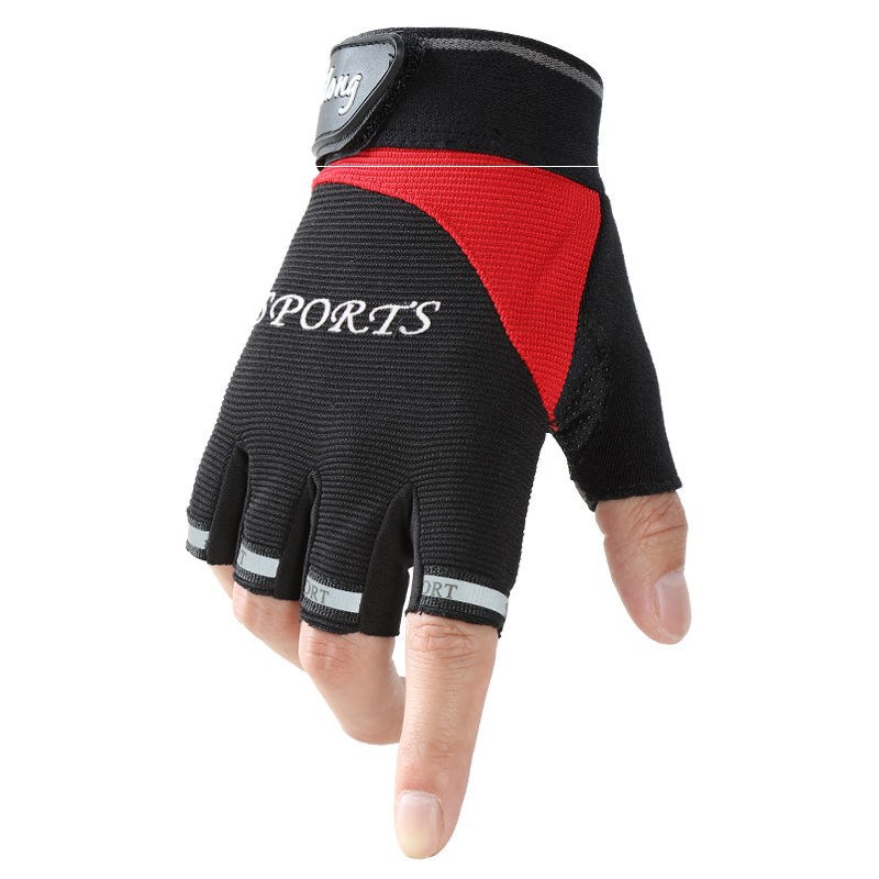 Ciclismo medio dedo guantes deportivos hombres y mujeres fitness al aire libre primavera y verano motocicleta delgada bicicleta guantes para niños
