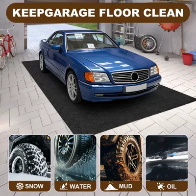 Cross-border bestseller oil-proof and waterproof floor mat, car garage floor mat, non-slip rubber-backed floor mat, repair mat, customizable (Avtomobil döşəmə paspasları)