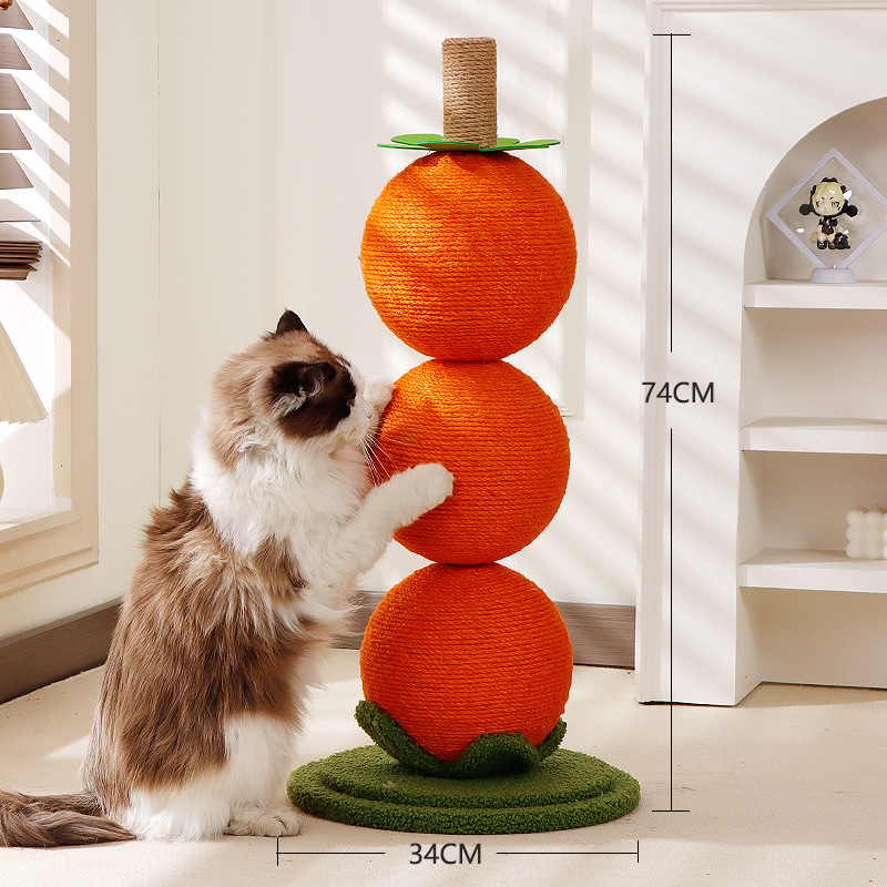 Árbol para Gatos Grande Transfronterizo Hecho de Sisal, Soporte para Gatos que Ahorra Espacio, Modelo de Exportación, Árbol para Gatos Integrado con Cama para Gatos, Suministros Populares para Mascotas.