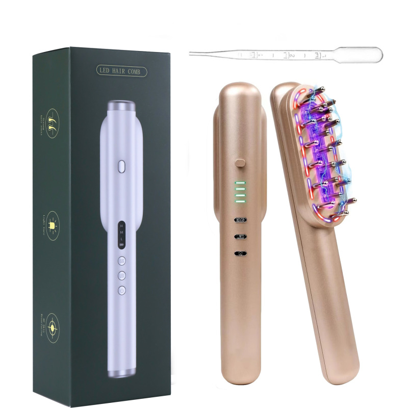 新しいrfrfヘアケア櫛emsマイクロ電流電動マッサージ櫛頭皮上薬器櫛ヘアケア機器|undefined