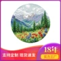 圆形四季新款客厅十字绣