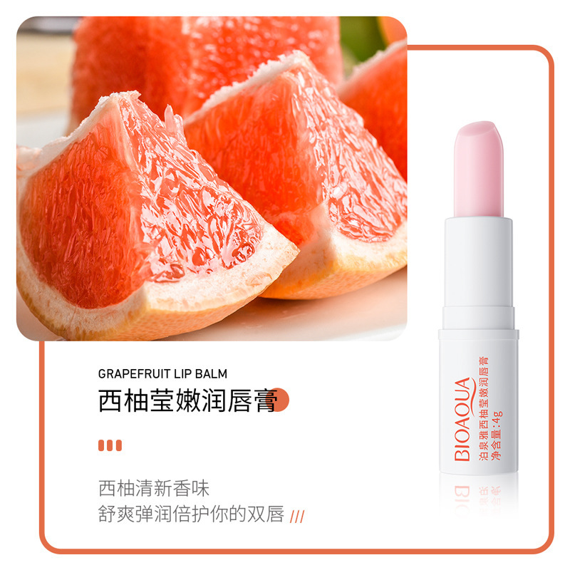 泊泉雅西柚唇膏潤い保湿水潤唇淡化唇紋秋冬防乾裂唇膏卸売り|undefined