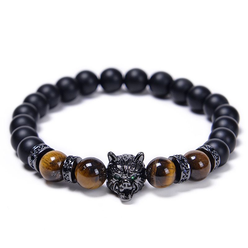 Copper organic beaded bracelet with zircon