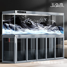 鱼缸水族箱工业风客厅中大型底过滤生态免换水防水防潮智能龙鱼缸