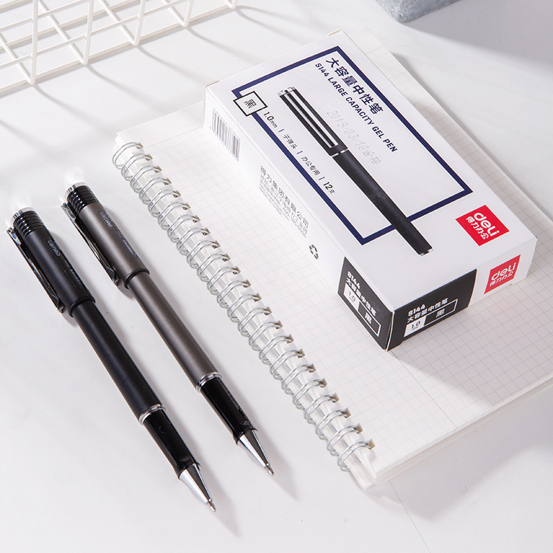 Delivery S144 bolígrafo neutro de gran capacidad 1.0mm bolígrafo de firma de pintura metálica para estudiantes 12 paquetes