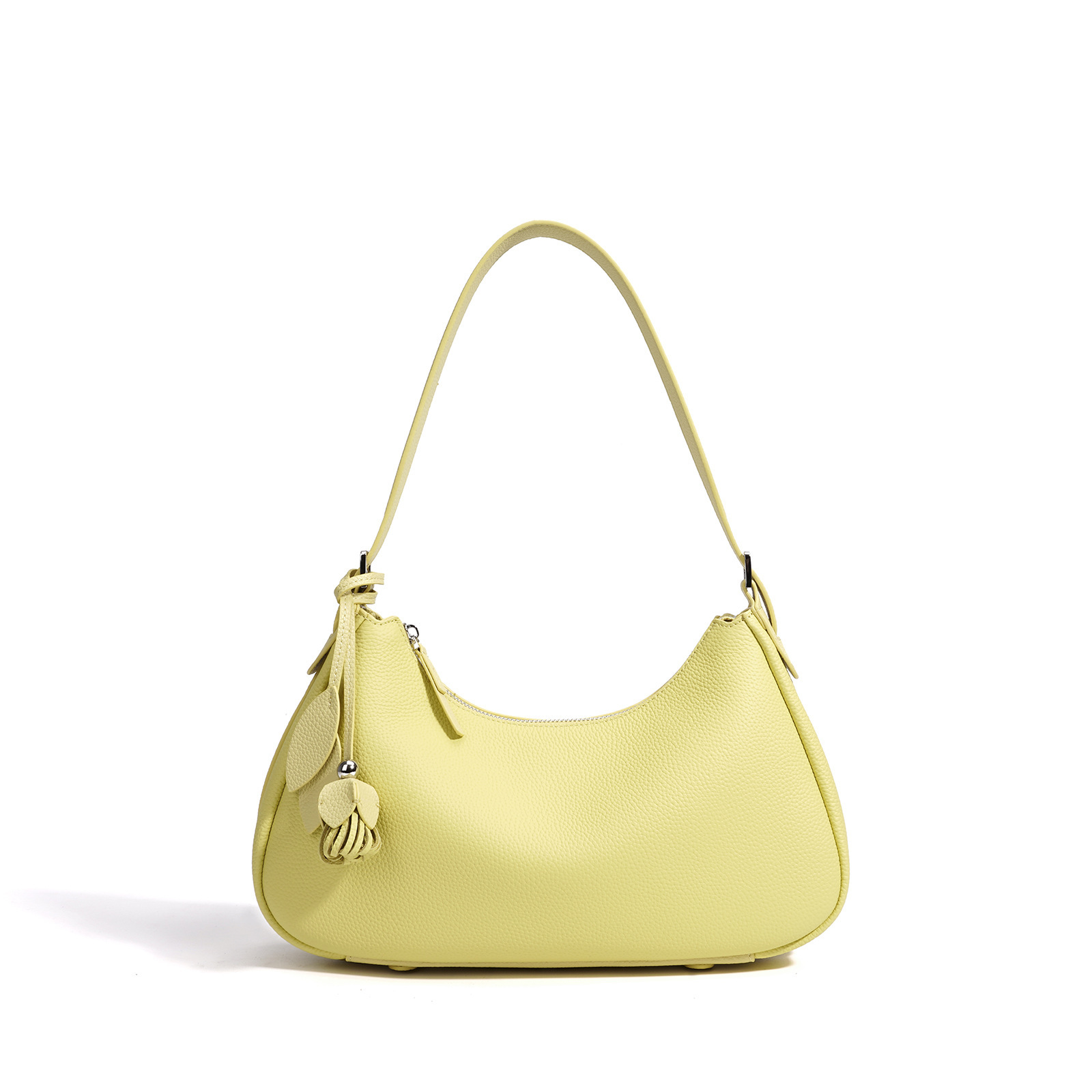 Crescent Design Candy Color Early Spring Niche New Handbag 2026 Underarm Bag Baguette Simple Commuter Bag - Thumbnail 7