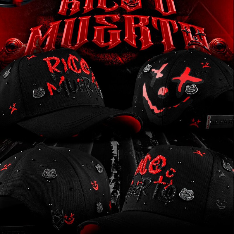New Model Dandy Embroidered Adjustable Baseball Cap with Curved Brim and Rhinestones, Uncle Beard Style