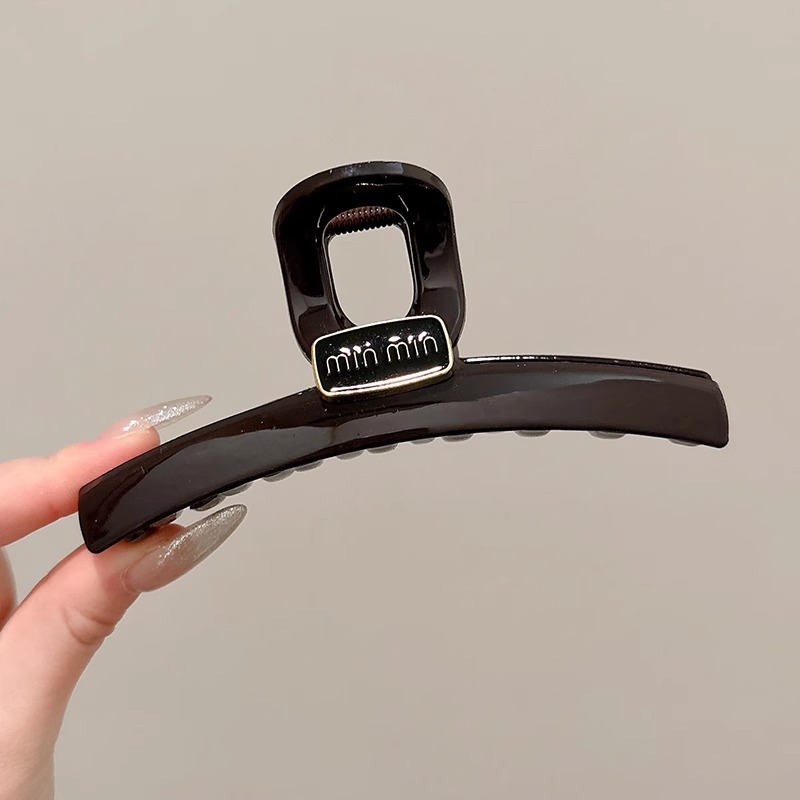 Horquilla de temperamento elegante francés, pinza de tiburón de acrílico para mujer, pinza de agarre grande, accesorios para el cabello, horquilla de sensación de alta calidad al por mayor