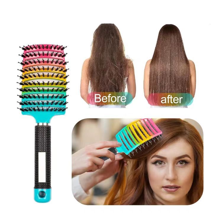 Mente de cerdo macarón costillas de cabello largo estilo casero cabello masaje transfronterizo cabello claro