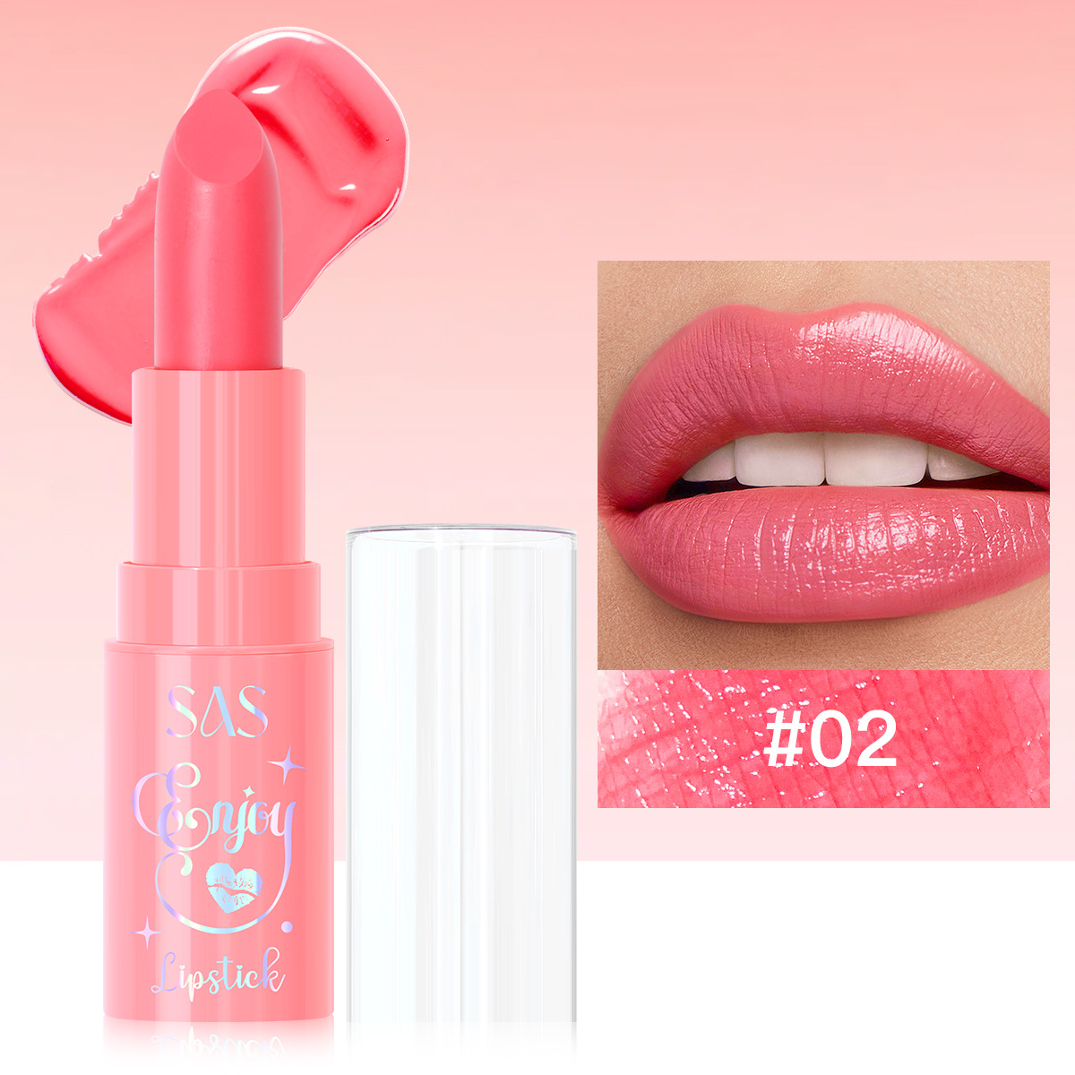 USHAS Bálsamo labial de punto transfronterizo europeo y americano Taza impermeable y antiadherente Bálsamo labial hidratante de larga duración SAC165 image 8