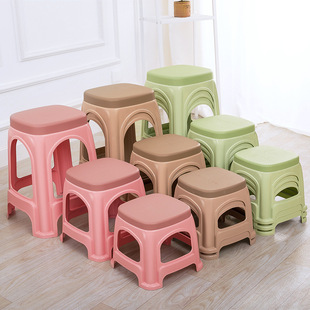 Plastic Stool for Home Use in the Living Room, Thickened Adult Economical Plastic Chair, High Stool, Plastic Board Stool, Simple Design