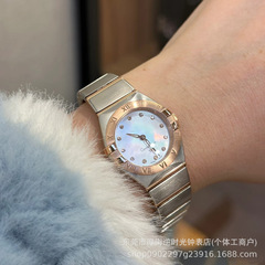 时尚高颜值欧家贝母商务4代星座钢带外贸跨境百搭轻奢石英女表