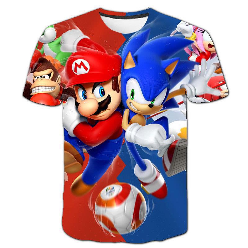 Children's T-shirt medium and large children's short-sleeved 3dT T-shirt Sonic Hedgehog Sonic T-shirt quick-drying T-shirt manufacturer one-piece delivery Children's T-shirt medium and large children's short-sleeved 3dT T-shirt Sonic Hedgehog Sonic T-shirt quick-drying T-shirt manufacturer one-piece delivery