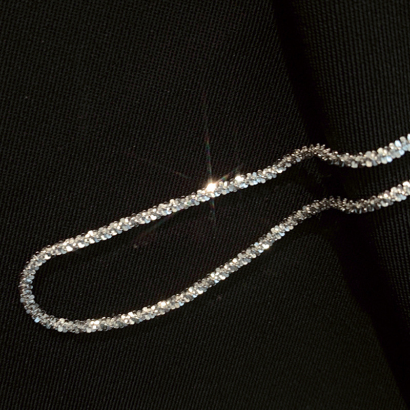 Cielo estrellado nicho 925 tobillos de plata brillante personalidad femenina simple ins frío estilo sexy Mori pie joyería