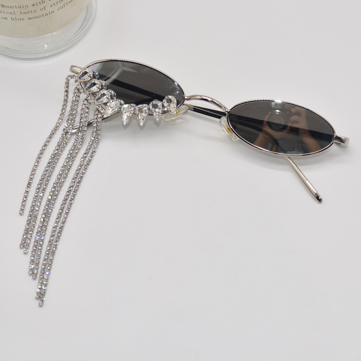 Sunglasses Classification UV400 Protection, Plastic Lens Material Shiny Solid Color UV400 Protection Plastic Oval Frame Oval Full Frame Women's Sunglasses