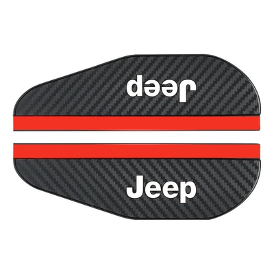 Universal Thickened Carbon Fiber Pattern: Rearview mirror rainproof sticker - rain-eyebrow-carbon-fiber-pattern-jeep-pair