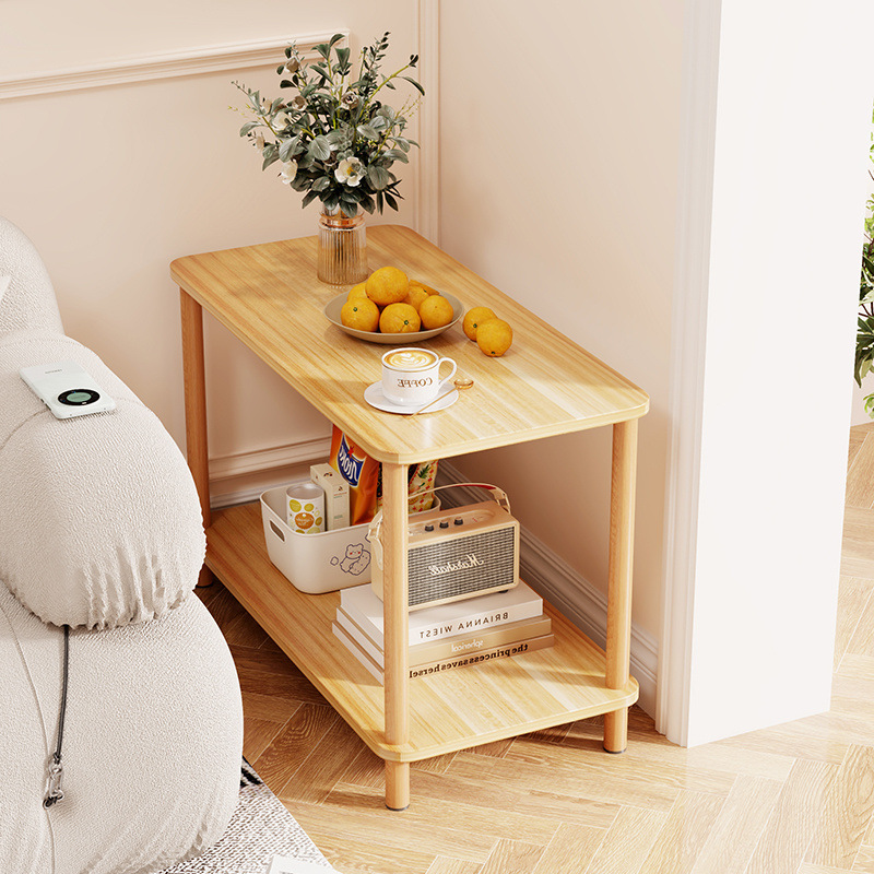 Sofá de mesa de té sala de estar pequeño gabinete de mesa de cabecera móvil gabinete de mesa lateral simple alquiler de mesa cuadrada
