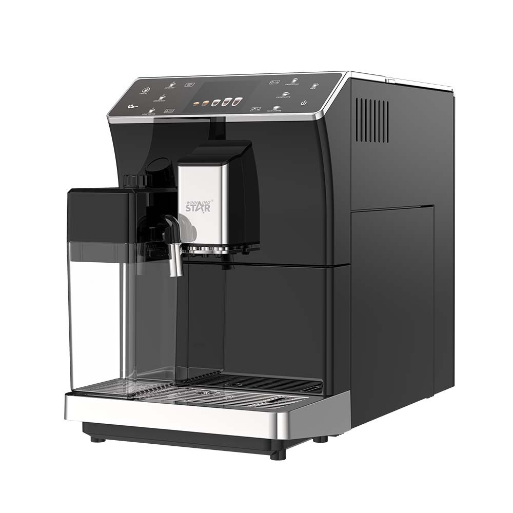 Winning Star pantalla LCD doméstica transfronteriza molienda automática de frijoles espuma de leche al vapor máquina de café automática a presión