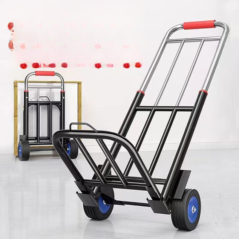 Folding Handcart for Home Use, Portable Luggage Trolley for Grocery Shopping and Carrying Goods