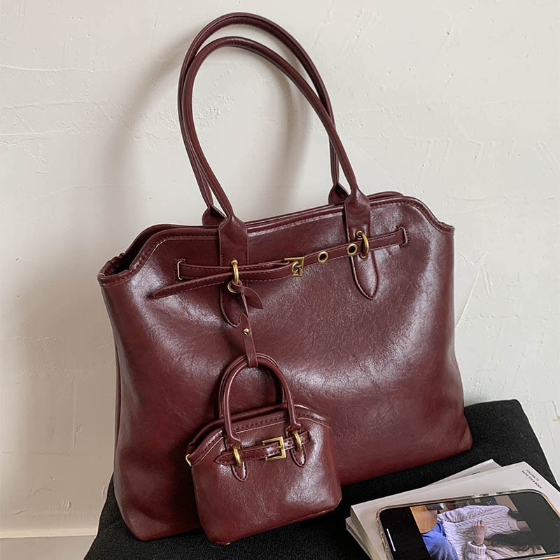 2025 otoño y invierno nueva gran capacidad de transporte bolsa bolsa de mano maletín retro bolso de hombro bolsa de compras de alta calidad