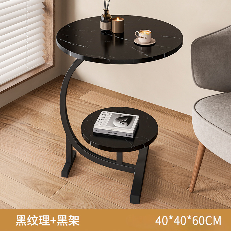 Una pequeña mesa en el lado de la nuez, mesa de té, sofá, mini mesa redonda, esquina de la sala de estar, mesa de almacenamiento, mesa de cabezal de cama