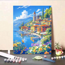 宫崎骏夏天数字油画diy手工填色治愈高颜值ins风客厅装饰画送礼