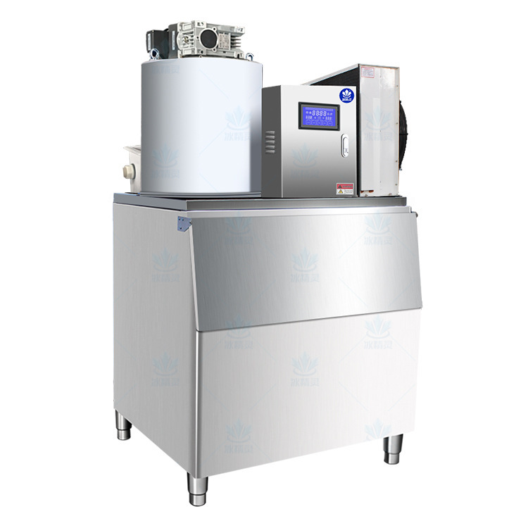 Specialized Ice Flake Machine for Fresh Food Processing in Supermarkets, Daily Output of 500kg, Commercial Ice Flake Machine for Efficient Ice Production