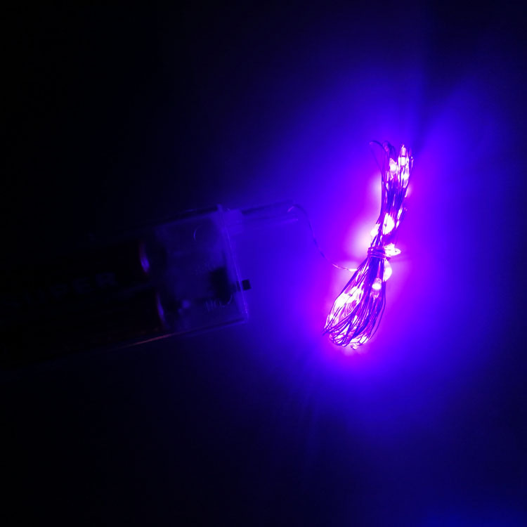 Bola de onda LED Cadena de luz de alambre de cobre caja de la batería luminosa 3 M caja de luz de color neto Globo Rojo luz de color ventas directas de la fábrica