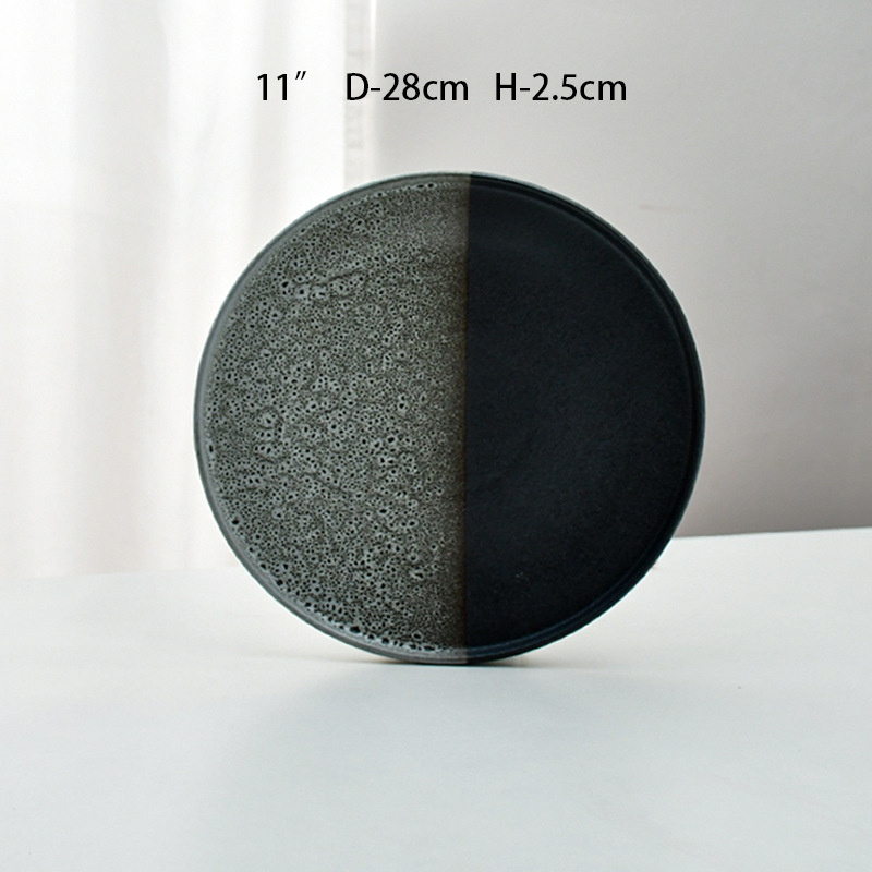 Plato de filete Plato de cerámica de mármol Plato de platos de restaurante Plato de hierba Plato de filete casero Plato de hotel Plato de comida occidental