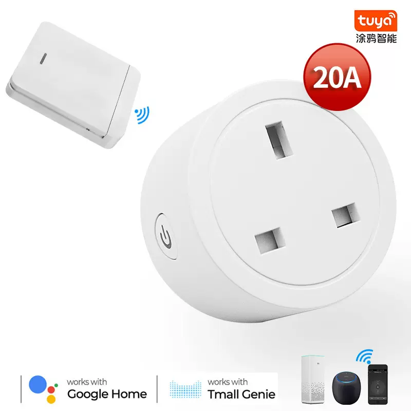 跨境货源越南规20A带计量WIFI遥控智能插座 80-260V语音定时开关