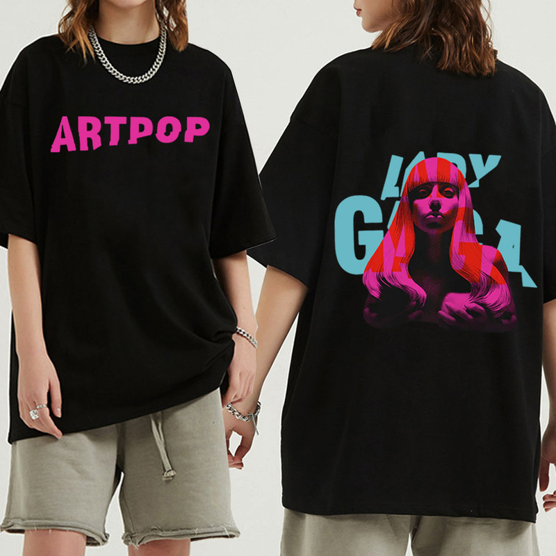Lady Gaga Fame T-Shirt Men Women Harajuku O Collar Summer Casual Shirt