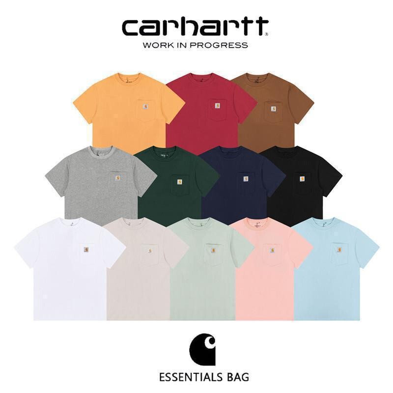Carhartt American Bag Short-Sleeved Classic Loose Round Neck Couple Bottoming Shirt Trendy