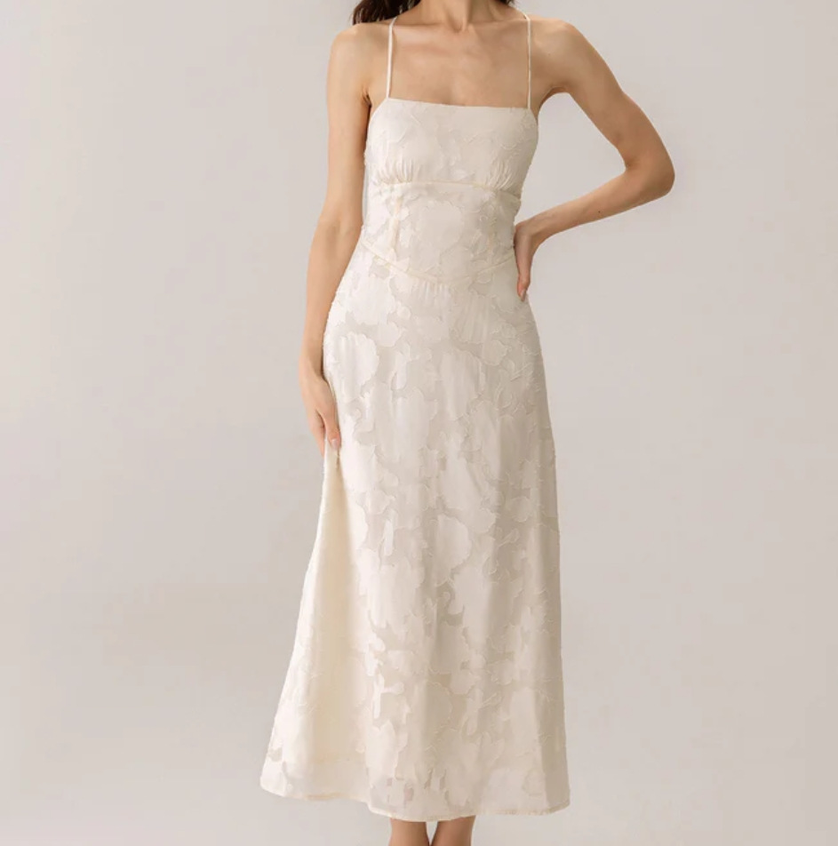 European and American style 2025 summer new cross-border women's suspenders tube chest collar temperament evening dress dress wholesale