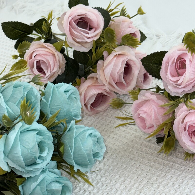 人気の外国貿易卸売造花結婚式の花束バラ手持ちの新しいシルクフラワーアレンジメント装飾品ハイエンド造花|undefined
