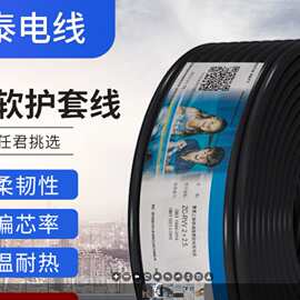 正泰RVV护套电缆线 电源控制信号线国标纯铜多芯软线防水电线电缆