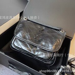 貿易供給ヤング・スリーン・ニキ・メッセンジャーバッグ・ホーボーバッグ・本革レディースバッグ・牛革ベビーショルダー・クロスボディチェーンバッグ