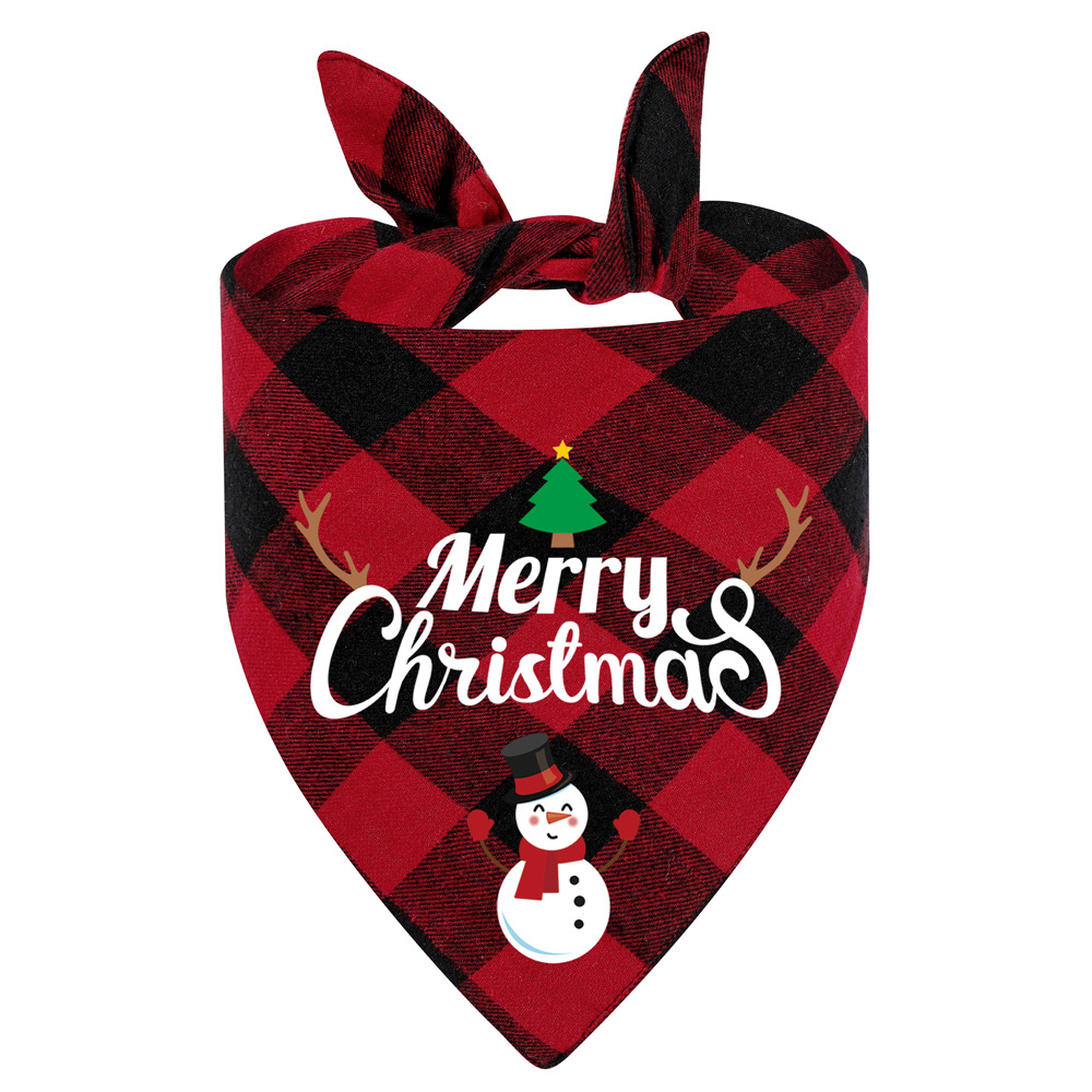 Tanpopo de algodón transfronterizo perro saliva Toalla de Navidad triángulo toalla mascota bufanda mascota ropa