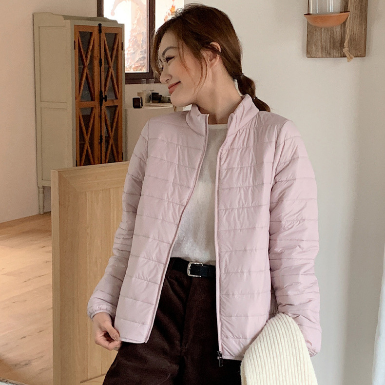 Zhen Dai Ni Autumn and Winter New Korean Fashion Versatile Thickened Warm Zipper Wool Ribbed Jacket Women's Top Cotton Coat
