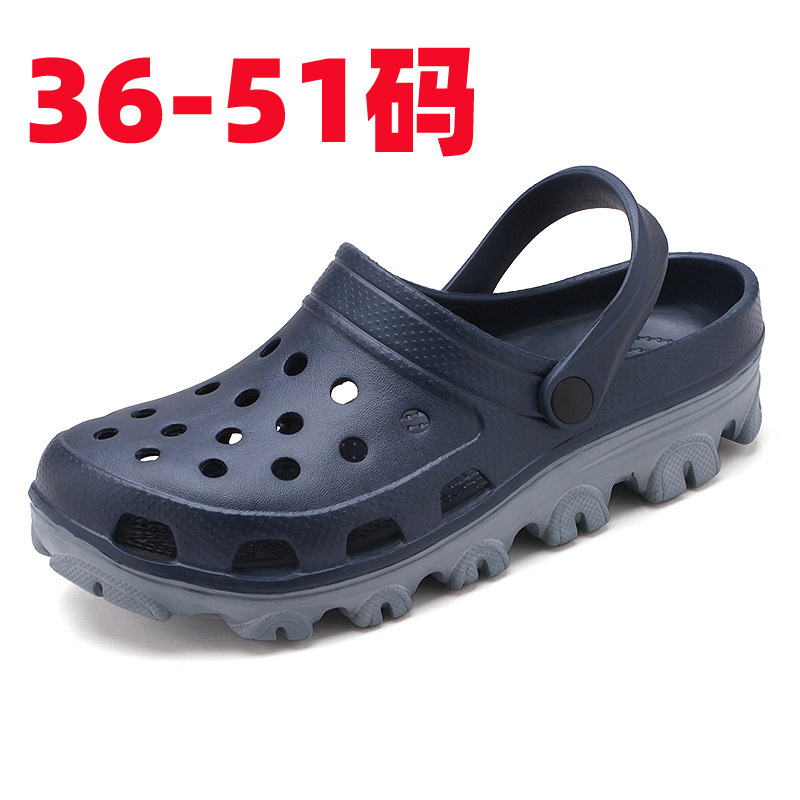 Extra Large size sandals summer breathable non-slip dual-use hole shoes men's slippers extra large sandals beach shoes 48