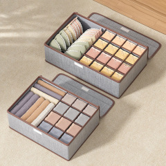 家用三合一抽屉内衣收纳盒宿舍放袜子分隔整理盒贴身衣物收纳神器